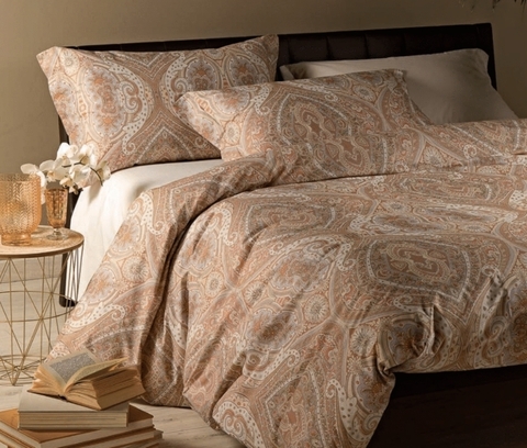 Постельное белье 2 спальное евро Sartoria La Dama дамаско бежевое