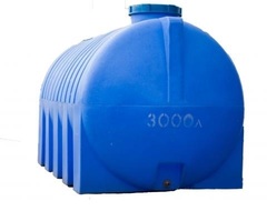 Ёмкость пластиковая пищевая АКПОЛ 3000 л. горизонтальная (232x130x150см;85кг;синий) - арт.555030