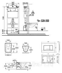 ROCA DAMA SENSO ПОДВЕСНОЙ УНИТАЗ+ИНСТАЛ+КНОПКА+СИД
