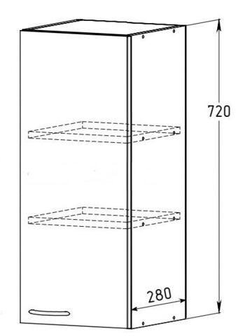 Шкаф 300 с 2 полками (Б)