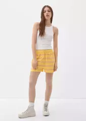 Полосатые шорты из хлопка-стрейча