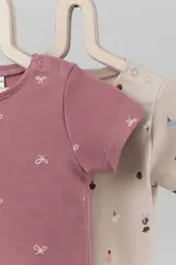 фуфайка для новорожденных  К 301156-2уп/лесная прогулка,бантики