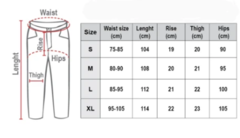 таблица размеров брюк