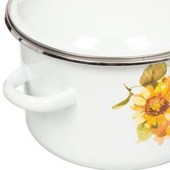 Кастрюля сталь, эмал, 3 л, с крыш, Сиб товары, Весна, 1MD181M, индукц