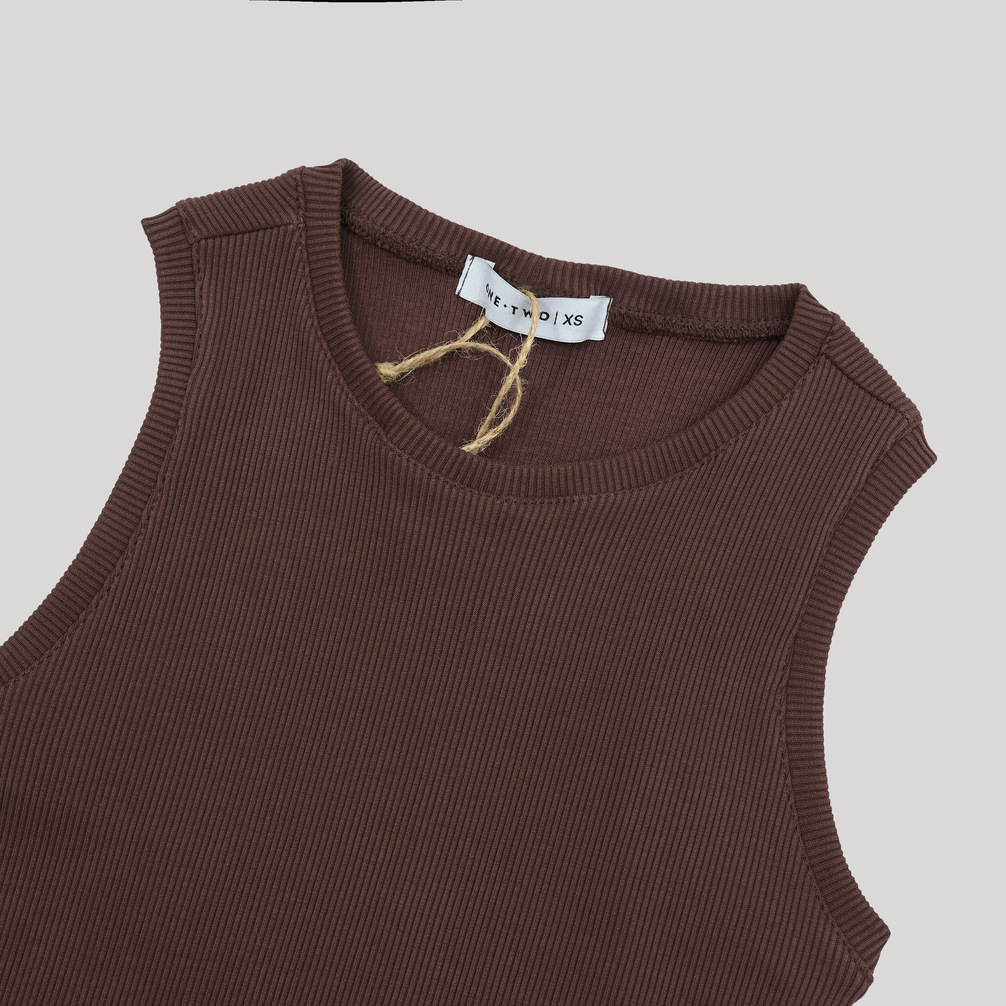 Ribbed Crop Top French Roast