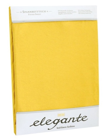 Простыня сатиновая 240x260 Elegante 6800 золотая