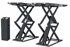 Ножничный подъемник короткий под пороги Напольный низкопрофильный (380 В) KRW350SF Серый Kraftwell