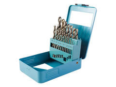 36-8-302 Набор сверл  по металлу 1,0-10,0 мм, заточка 118o, HSS, 19 предметов, металлический бокс (РемоКолор)