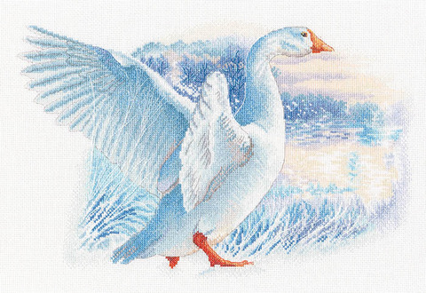 Коллекция:	Животный мир¶Название по-английски:	Snow goose¶Название по-русски:	Снежный гусь¶Размер ка