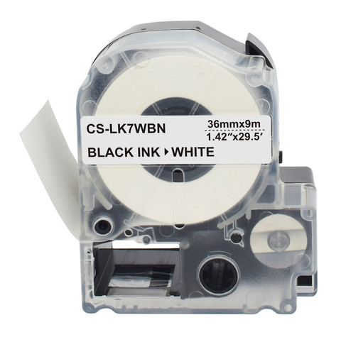 Картридж ленточный Cactus CS-LK7WBN черный для Epson LW1000P, Z700, Z900