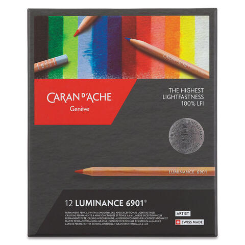 Caran d'Ache Luminance 6901. Набор 12 цветов