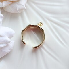 Кольцо с петелькой, позолота Д026