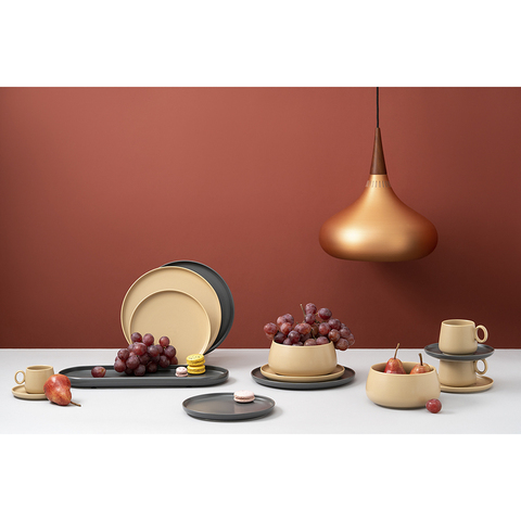 Блюдо овальное Tkano Essential темно-серое