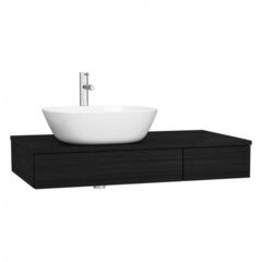 Vitra 65673 Модуль 90 см под раковину с выдвижным ящиком, левосторонний, черный дуб фото