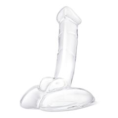 Стеклянный фаллоимитатор на подставке 7,5’’ Rideable Standing Glass Cock With Stability Base - 19 см. - 