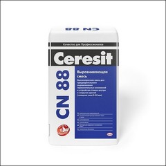 Стяжка легковыравнивающаяся для внутренних и наружных работ CERESIT CN 88 (5-50 мм) высокопрочная (серый)