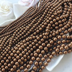 Майорка шоколадная 8 мм, 1 нить, МА088