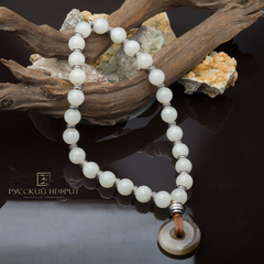 Четки из белого нефрита с Диском Би