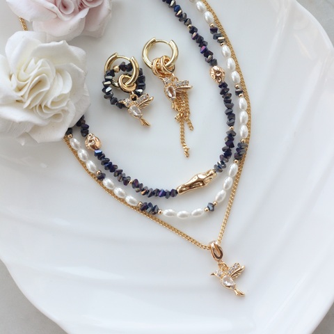 Набор для создания колье (в золотом цвете) НАБ015(м)