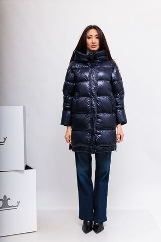 HETREGO Пуховик - миди глянцевый