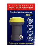 Спутниковый конвертер GoldMaster GM-211, 1 выход, линейная поляризация (для МТС, Телекарты, HotBird). Уровень шума 0,1дБ.