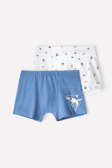 трусы/ уп  для мальчика  КБ 1912-2уп/белый,дымчато-синий,акулы