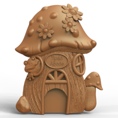 Силиконовый молд № 423 домик Гриб 2 D ( серия домики для гномов и фей)
