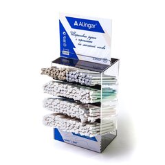 Ручка шариковая на масляной основе Alingar "NELI-P", 0,7 мм, синяя, игольчатый наконечник,трехгранный, цветной, пластик. корпус, пластик. стенд 256 шт