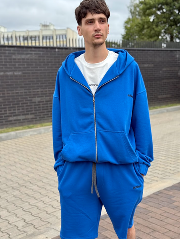 Толстовка ярко-синяя