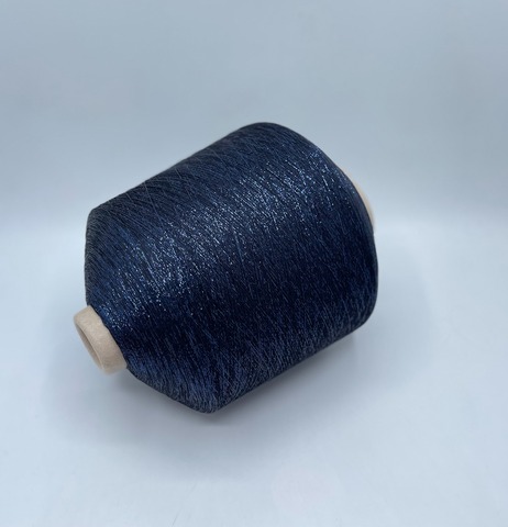 Torcitura di domaso , Bach, 3400м. 70% вискоза , 15% полиэстер 15%Металлик, Темно-синий(140), 37355