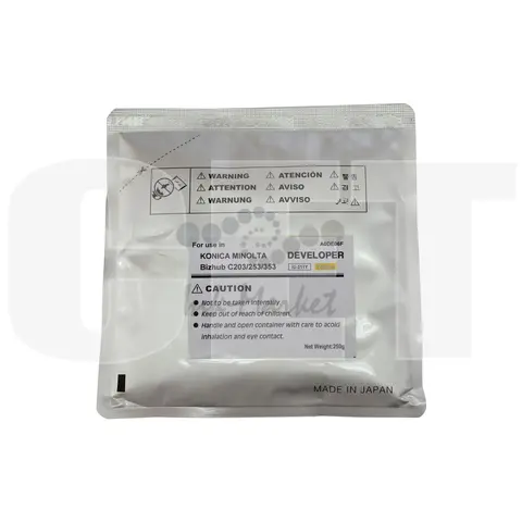 Девелопер для KONICA MINOLTA Bizhub C200/C203/C253/C353 (CET) Yellow, 250г/пак, 75000 стр., CET6825