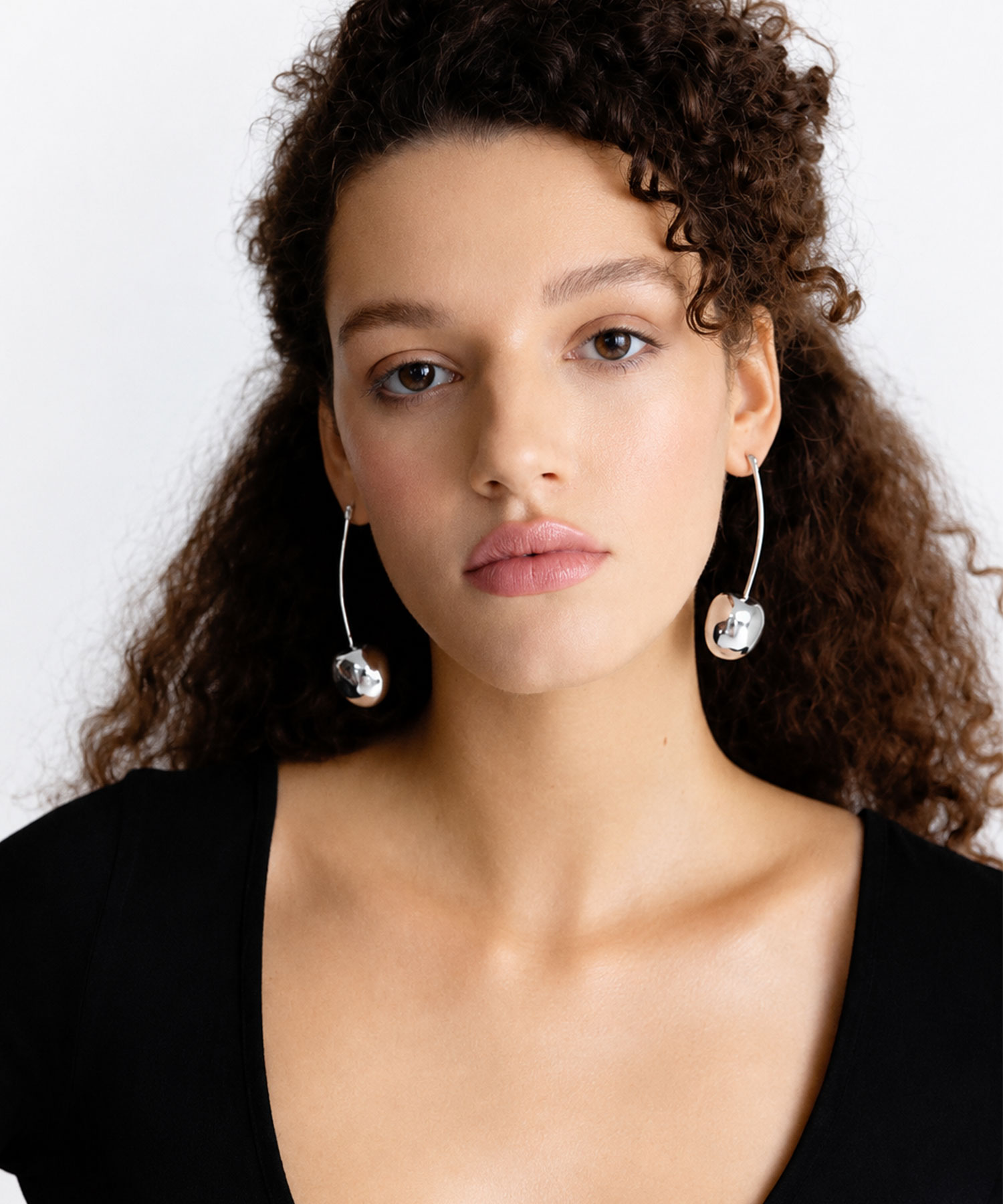 Серьги Вишни silver mini