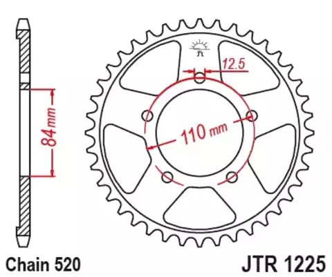 Звезда ведомая JTR1225 40