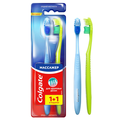 Зубная щетка COLGATE Массажер 1+1 , средн.жесткости 2 шт/уп  FCN20845