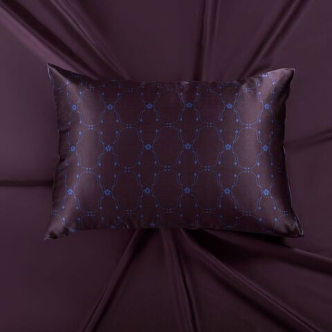 Наволочка 50x70 Mollen Узор ежевично-черная хлопковая