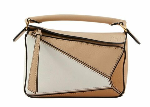 Сумка на плечо Loewe Puzzle Mini коричнево-бежевый