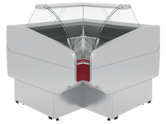 Холодильная витрина CARBOMA ATRIUM G120 VM-6 динамика (внутренний угол 90)