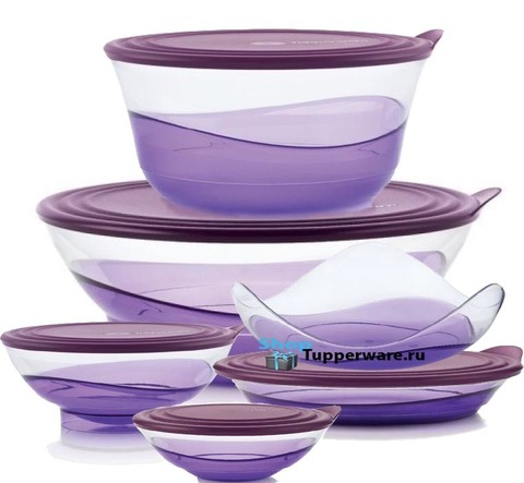 Набор чаш Элегантность Tupperware в сиреневом цвете рис.2