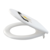 Сидение для унитаза универсальное Softclose, дюропласт FLOWER, арт. A604 FLOWER AlcaPlast