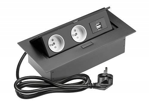 УДЛИНИТЕЛЬ ДЛЯ ОФИСА - 2X РОЗЕТКА С ЗАЗЕМЛЕНИЕМ, 2XUSB, + ПРОВОД 1,5 ...