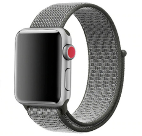 Нейлоновый ремешок Nylon loop 38 мм / 40 мм / 41 мм для Apple Watch (Серый)