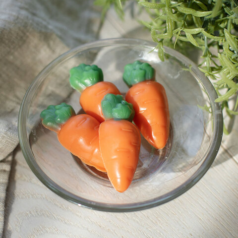 Морковка мультяшная МИНИ, пластиковая форма для мыла