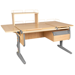 Растущая парта с навесной тумбой, задними и боковой полками Дэми СУТ 25-05-Б1Д1 (1500×880 мм)