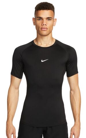 Термобелье Nike Pro Dri-FIT Tight Short-Sleeve Fitness Top - black/white