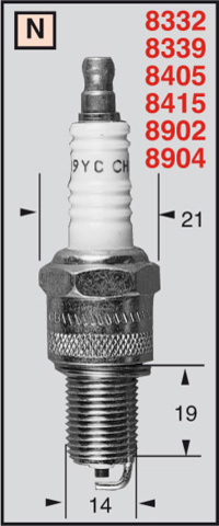 OE125/T10 (N2G) свеча зажигания GOLD