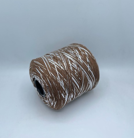 Luxury Production by Ri.Go (пр.Италия), art-Emporium, 180м/100гр, 90%Меринос,8%Полиэстер(фольга), 2%Полиамид , цвет- Молочный шоколад+серебро(27/347) ,арт.32301