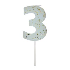 Восковая свеча цифра "3" 1шт