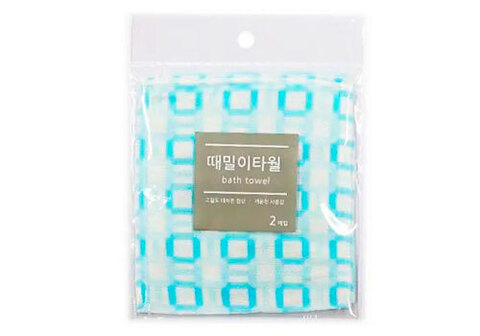 Мочалка-варежка для лица и тела из вискозы SC, 2шт