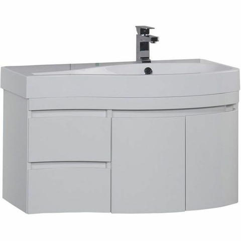 Aquanet 169633 Тумба Сопрано 2-95 правая распашн. двери цв.белый (169633)