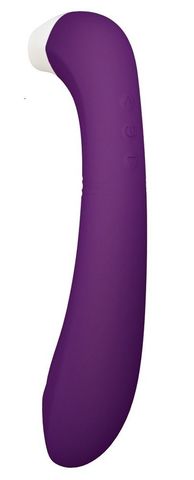 Фиолетовый клиторальный стимулятор Snello с функцией вибратора - 19,6 см. - САТИСФАКЕР FNBS1026PUR